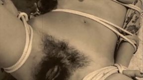 Vintage Lesbians bondaged in retro S&M play