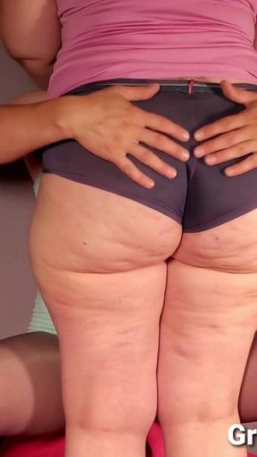 Iconic moment from &quot;Big Ass Worship, Her Big Butt in Booty Shorts&quot;