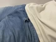 I suffered an erection inside my jeans my cock grew so much that it reached the navel 🔥
