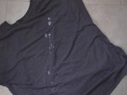HUGE LOAD onto tshirt - Slow Motion