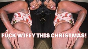 Fuck Wifey This Christmas - A homewrecking scene featuring: ebony female domination, financial domination, femdom pov, cheating, and black brat girls - 1080 MP4