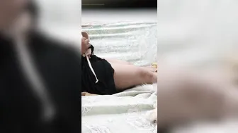 Bear boss sniffs bra and jerks off in panties