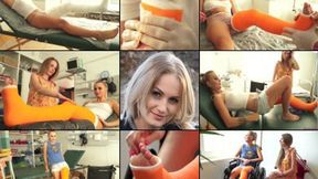 Candy LLC Gets Casted with Wheelchair and Crutches (in HD 1920X1080)