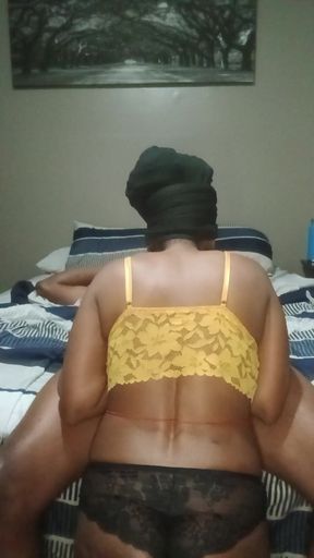 Thick Ebony MILF Shows off Sexy Ass for BJ on BBC