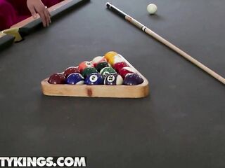 REALITY KINGS - Playful Lila Hayes Uses Her Body To Seal The Deal And Gets Her Rack Tittyfucked On The Pool Table
