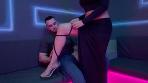Gorgeous Redhead Stripper with Big Tits Fucks White Guy Raw in The Back Room