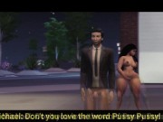 Chubby slut jacks off to the office