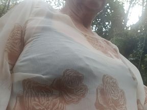 See through blouse  outdoor
