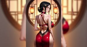 Red Dress Seductive Waifu