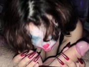 Sexy clown gives you head on Halloween night (part 2)