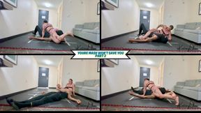Your Mask Won't Save You Part 2 - Kortney Olson Finishes Her Scissor Session with a Tiny Man - Pure Muscle Domination On Display As She Squeezes Him Between Her Muscular Thighs - HD (MP4)