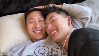 Asian couple in a bareback boys' love sex dream, Tyler Wu &amp; Sam Vu (yaoi porn)