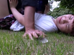 Japanese Teen Night Outdoor Pussyfingering