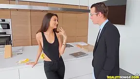 Seductive Banana Eater Rides Stepbro - Eliza Ibarra