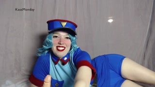 Officer Jenny Gets NoNutNovember Cumshot with Ahegao