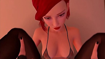 Goth girl fucks Redhead