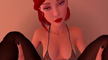 Goth girl fucks Redhead