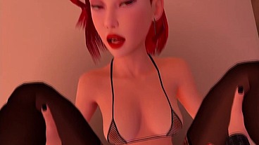 Goth girl fucks Redhead