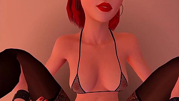 Goth girl fucks Redhead