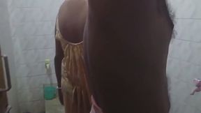 Indian Housewife Nude and Naked Bath