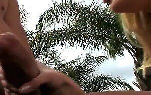 Dominica Leoni gets a batch of hot cum on her face