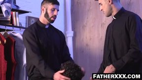 FatherXXX.com - Seminarian's thirst for cum leads to raw threesome sex