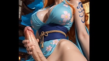 Cute Bigdick Shemale wear japanese Kimono Dress and jerk mlti cum-3D-Aipornmix[Generated Ai]