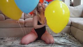 Balloon Mass Pop : Helium Q24 Balloon Popping !!! - HD 10080p mp4