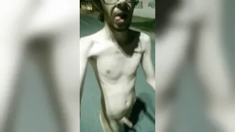 Nude Twink Walking Naked in Public Street Exhibition
