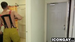 BIg daddy Billy fills deep Andys tight ass with hard cock