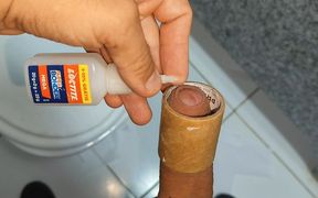 Super Hot Glue Secures the Dick to the Cock Ring