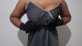 Sri Lankan beauty with massive natural boobs