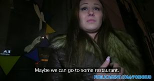 Sex in the toilet with sexy brunette
