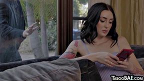 Inked cutie banged by lucky dude