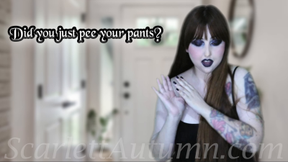 Did you just pee your pants?