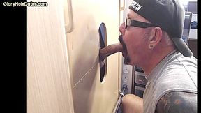 Gloryhole dude fucked in anal hole by perverted fucker