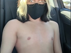 Tranny amateur solo big tits masturbates in high def