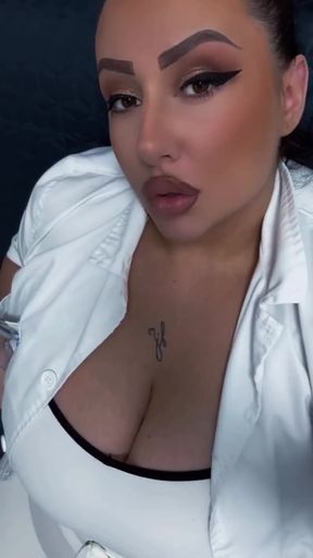 Sexy Woman in White Jacket