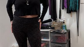 Yoga pants and Nikes