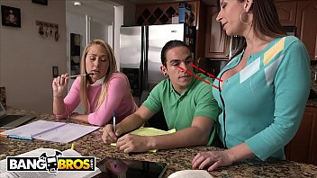 BANGBROS - Stepmom Sara Jay Seduces Carter Cruise and Peter Green Into A Threesome