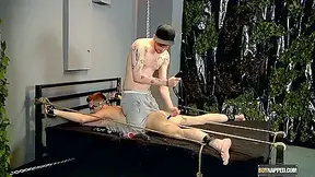 Adam Watson And Jacob Daniels In Roped Down And Anally Used