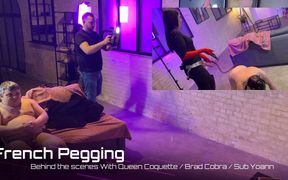 Behind the Scenes Caged Sub Gets Destroyed by His Mistress’s Strap-on - BDSM - French Pegging