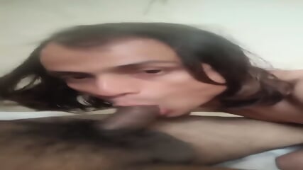 Deep inside deep throat suck big hard long dick shemale