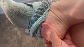 Filthy Gym Sock Removal