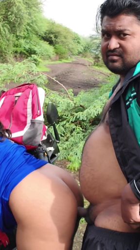 Desi Indian Marathi Kavita bhabhi ( Vahini ) fuck outdoor in jungle in doggy style with blue sexy dress and dirty&hellip;   Clip 1