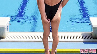 The old swimming swimsuits were so high-leg and high-cut SecretGakuen
