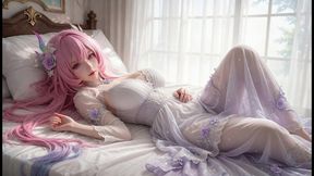 ai henti-pink hair elf with massive tits rides hard & gets creampied