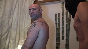 Fucked bareback by straight anonymous with mask