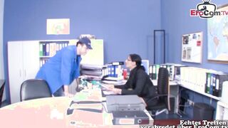 German secretary MILF got banged! inside office