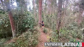 Alexa Lewis - Brunette Latina MILF gets big cock in woods